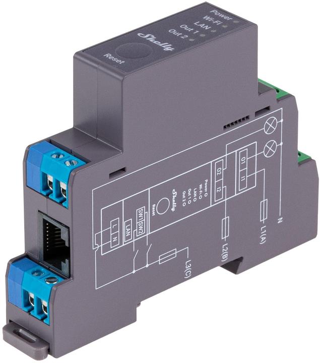 Immagine prodotto Shelly Pro 2 (Attuatore dell'interruttore)