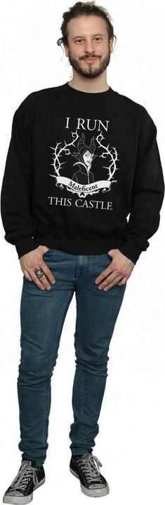 Actual product image Disney Mens Maleficent I Run This Castle Sweatshirt (L)