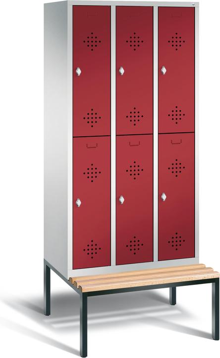 Produktbild C+P CLASSIC Garderobenschrank mit untergebauter Sitzbank, doppelstöckig (81.50 cm, 209 cm)