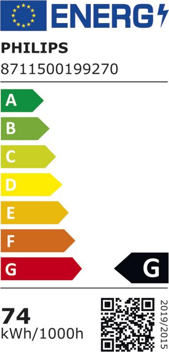 Energy Label Philips MASTERC CDM-T 70W/942 G12 1CT/12 (G12, 70 W, 6300 lm, 1 x, G)