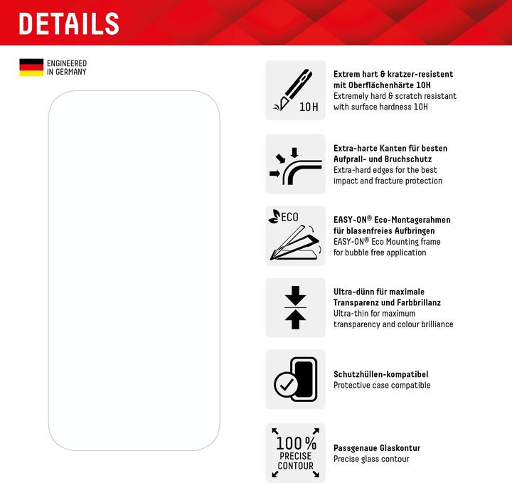 Image du produit Displex Real Glass (1 pièce(s), Apple iPhone 15 Pro Max, Apple iPhone 15 Plus)
