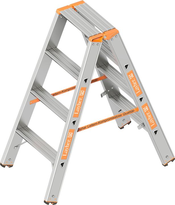 Layher Stepladder with steps (Folding step, 100 cm)