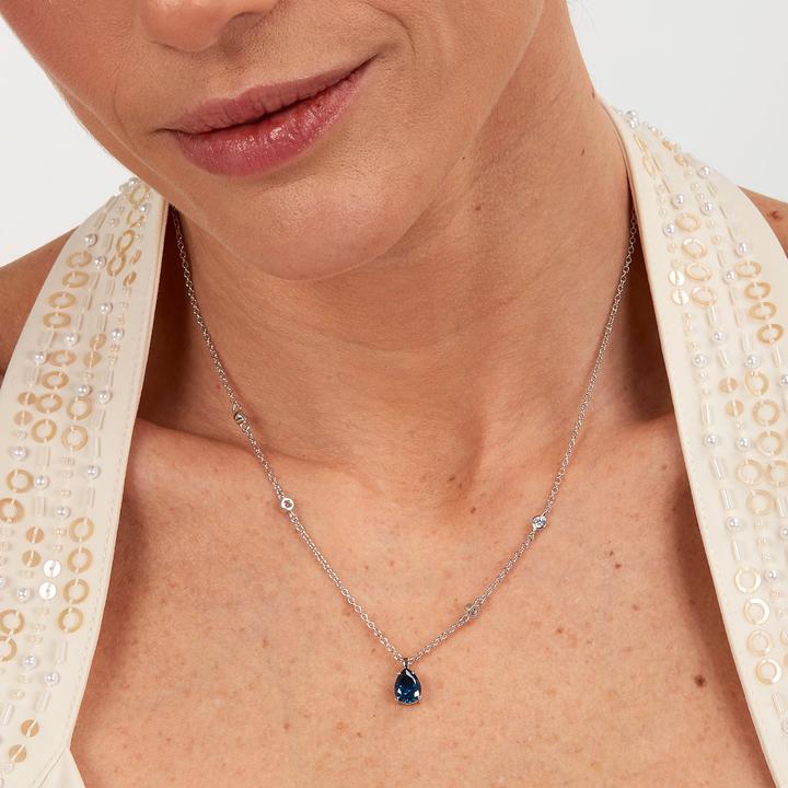 Actual product image Morellato Elegant silver necklace with zircons Tesori SAIW191 (Silver 925)