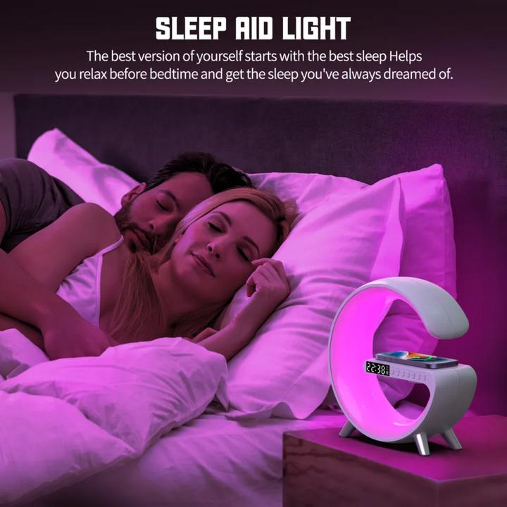 Immagine prodotto Shenzhen Stazione di ricarica wireless 5-in-1 con sveglia e luce LED (9 W)