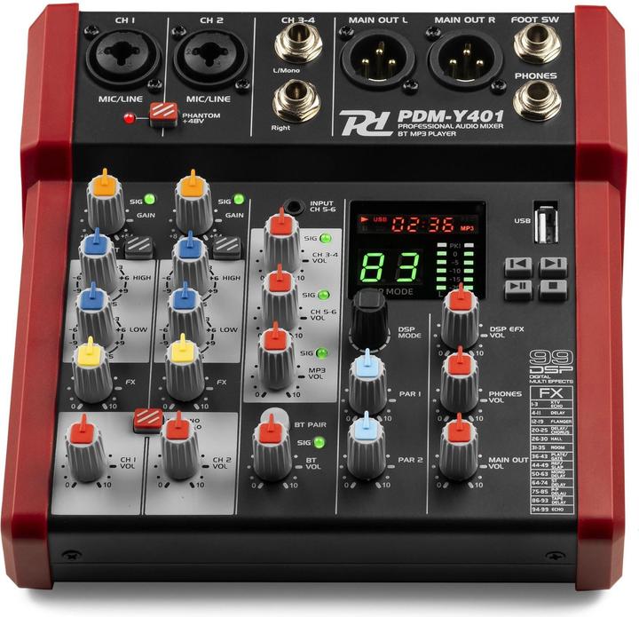 Actual product image Power Dynamics PDM-Y401 mixing console (Studio- and Livemixer)