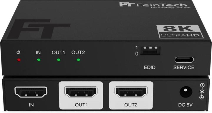 Actual product image FeinTech SP210 HDMI 2.1 Splitter 1 In 2 Out | 4K 120Hz | Downscaler