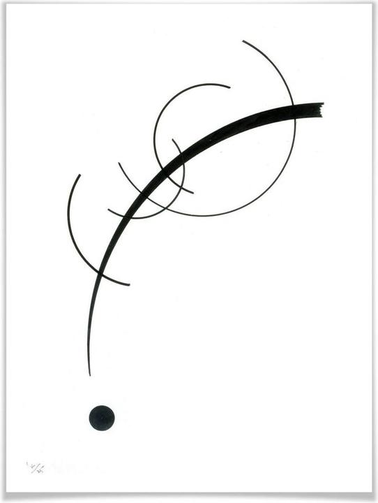 Image du produit Trenddeko Kandinsky - De la courbe à la pointe (60 x 80 cm)
