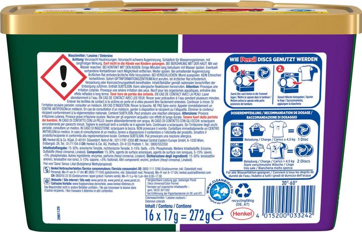 Immagine prodotto Persil Dischi 4in1 Colore (16 Cicli di lavaggio, Dischetti)