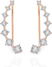 Produktbild Beneto Bronze longitudinal earrings with clear crystals AGU2712-RG (L)