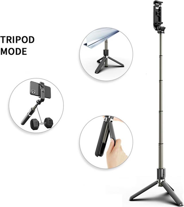 Produktbild Ueli Express Selfie Stick mit integriertem Stativ und Fernbedienung 82cm