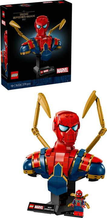 Actual product image LEGO Iron Spider-Man bust (76326, LEGO Marvel)
