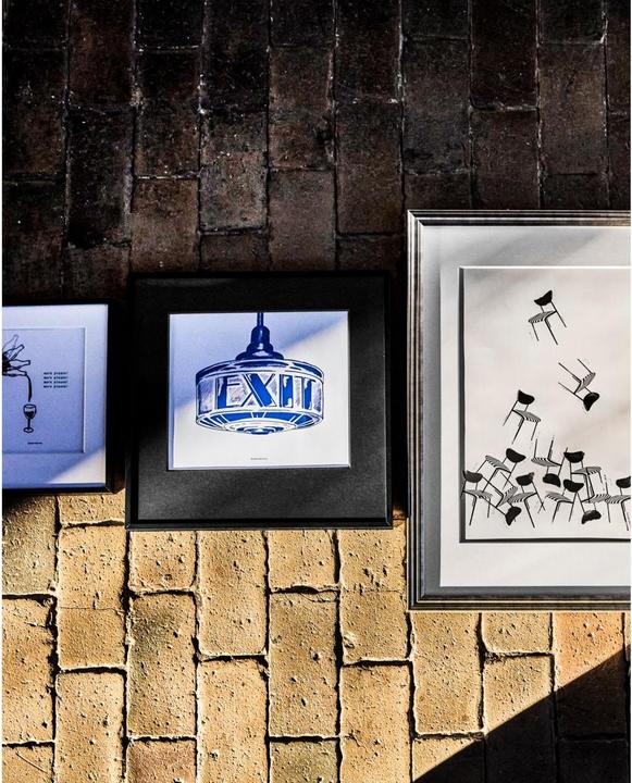 Actual product image House Doctor Wall art, HDExit, Dark blue (40 x 40 cm)