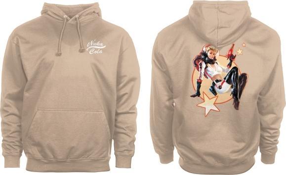 Actual product image Dpi Merchandising Fallout Hoodie ""Nuka Girl"" Sand (S, M, L, XL, XXL)