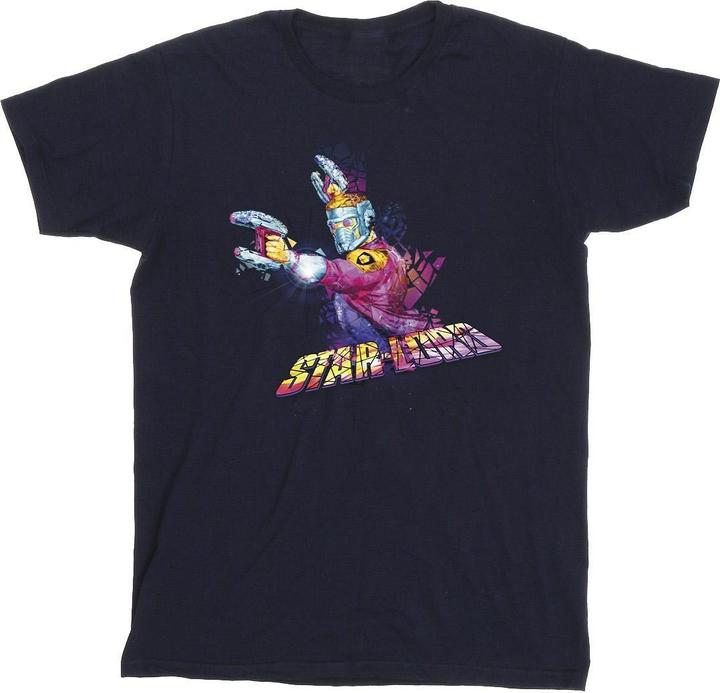 Actual product image Mens Guardians Of The Galaxy Abstract Star Lord T-Shirt (S)