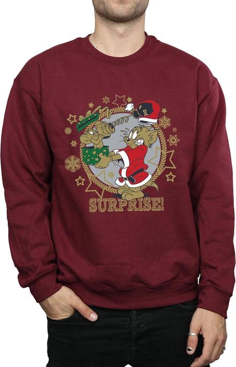 Actual product image Tom & Jerry Mens Christmas Surprise Sweatshirt (S)