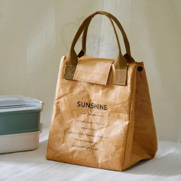 Image du produit Alopini Sac déjeuner en papier Sac d'isolation imperméable étendre et épaissir la feuille d'aluminium
