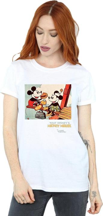 Actual product image Disney Womens/Ladies Mickey Mouse Building A Building Cotton Boyfriend T-Shirt (3XL)