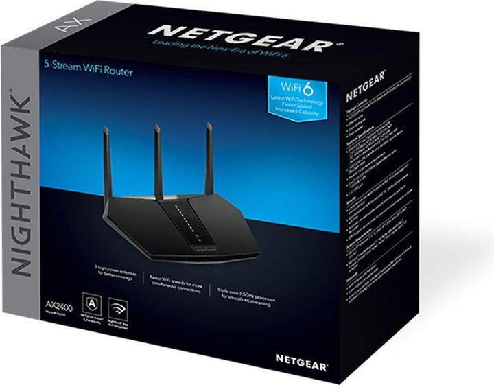 Actual product image Netgear Dual-Band WiFi Router Nighthawk RAX30-100EUS WiFi 6