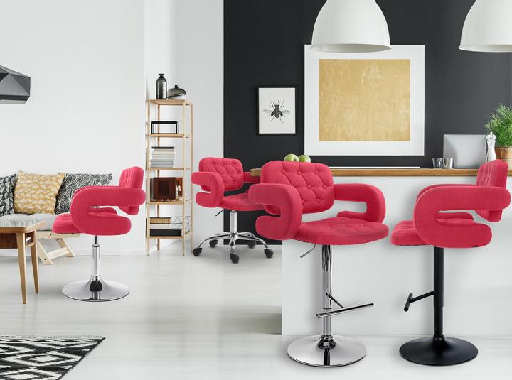 Actual product image CLP Bar stool Dublin FABRIC, red