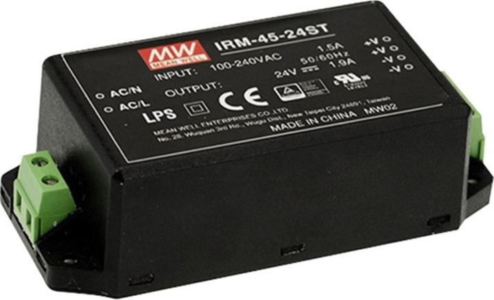 Image du produit MeanWell MEAN WELL IRM-45-24 Adaptateur secteur 45 W noir (IRM-45-24)