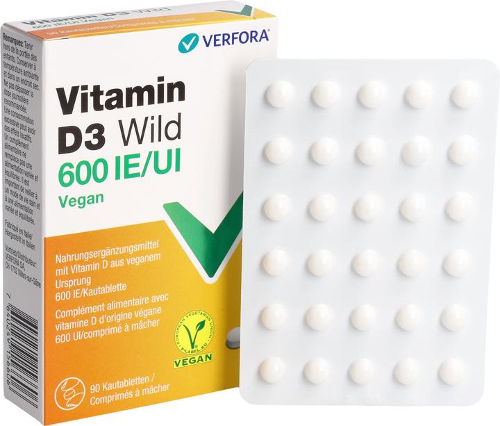 Immagine prodotto Wild Pharma Vitamina D3 Wild Tabl 600 UI vegan 60 Capsule (90 Pezzo/i, Pillole, 25 g)