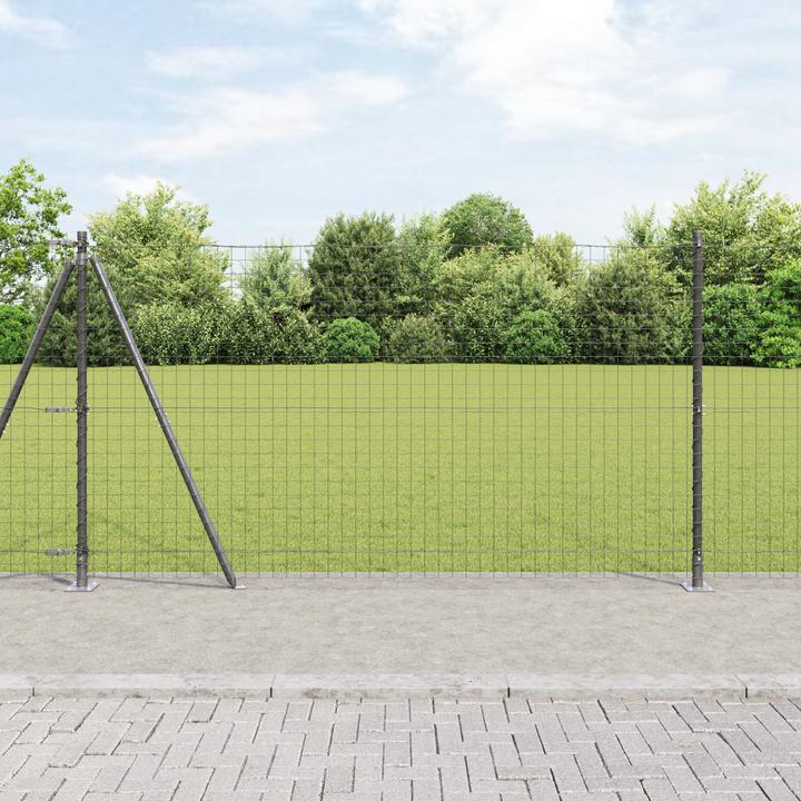 Produktbild VidaXL Zaunpfosten Set 26 Teile Grau Beton 3,2 x 3,2 x 78,5 cm