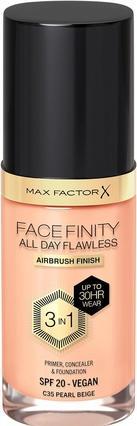 Max Factor Facefinity 3-in-1 All Day Flawless Liquid Foundation SPF 20 35 Pearl Beige (C35 Pearl Beige)