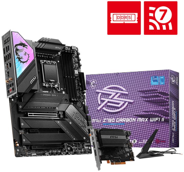 Immagine prodotto MSI MB Intel 1700 MPG Z790 CARBON MAX WIFI II (LGA 1700, Intel Z790, ATX)