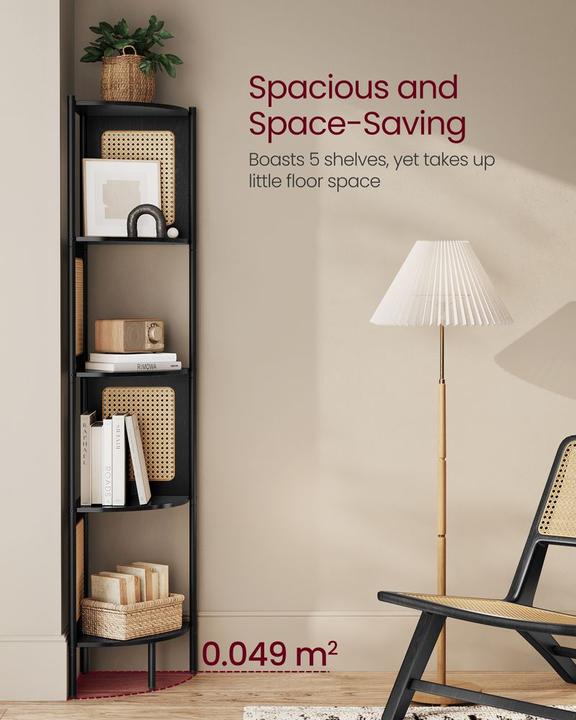 Actual product image Vasagle Corner shelf black 32.0 x 32.0 x 156.5 cm