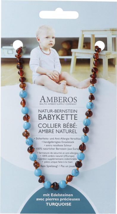 Produktbild Amberos Natur Bernsteinkette (Bernstein, 32 cm)