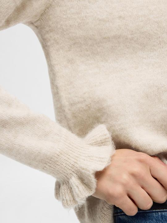 Image du produit Selected Femme Pull en tricot à manches ruchées (XS)