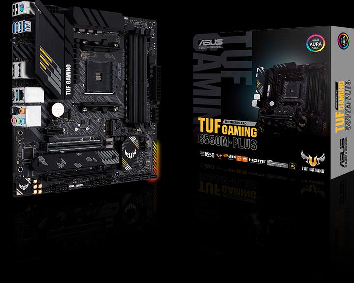Actual product image ASUS TUF GAMING B550M-PLUS (AM4, AMD B550, mATX)