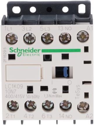 Actual product image Schneider Electric Contactor,coil,3P,9A AC3 4kW 1NO 415Vac