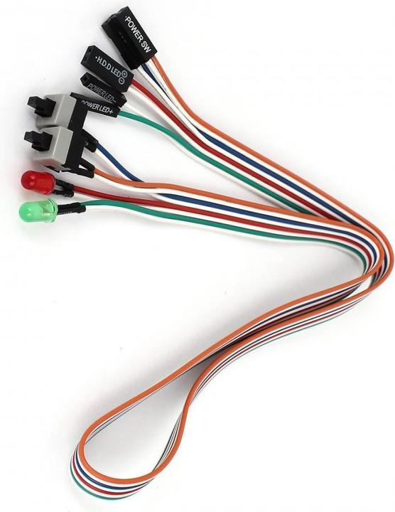 Produktbild PowerGuard Mainboard Power & Reset Switch mit HDD Power LED