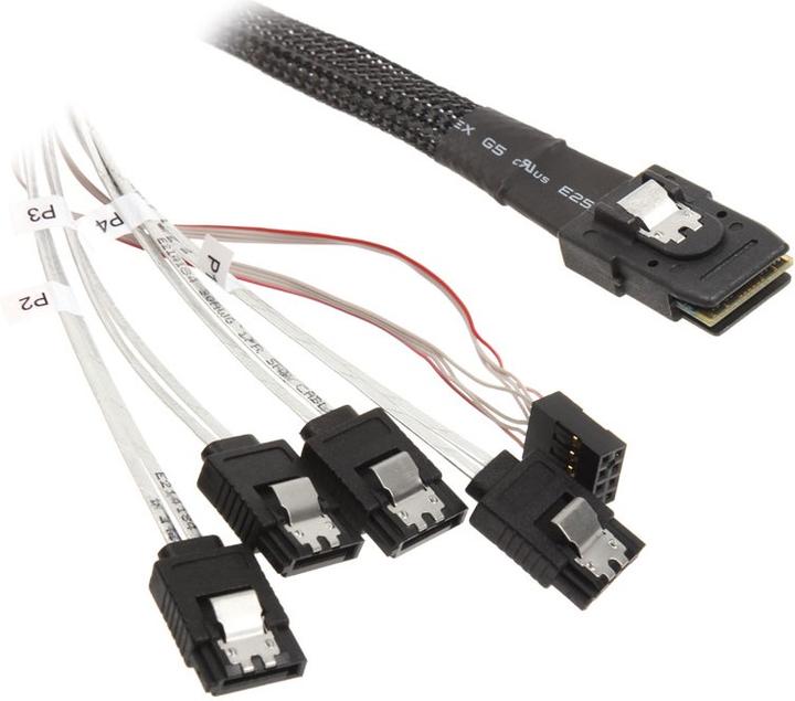 Actual product image Silverstone SST-CPS03 Mini SAS to SATA cable