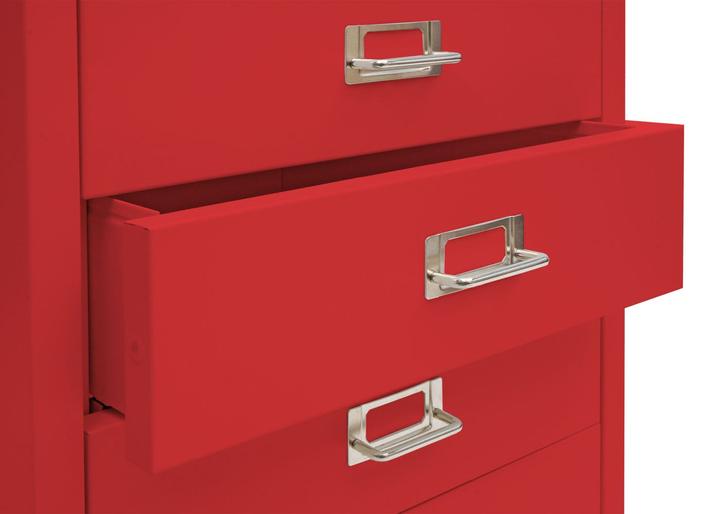 Produktbild Mendler Rollcontainer HWC-L49, Metall 75x40x41cm 6 Schubladen, rot
