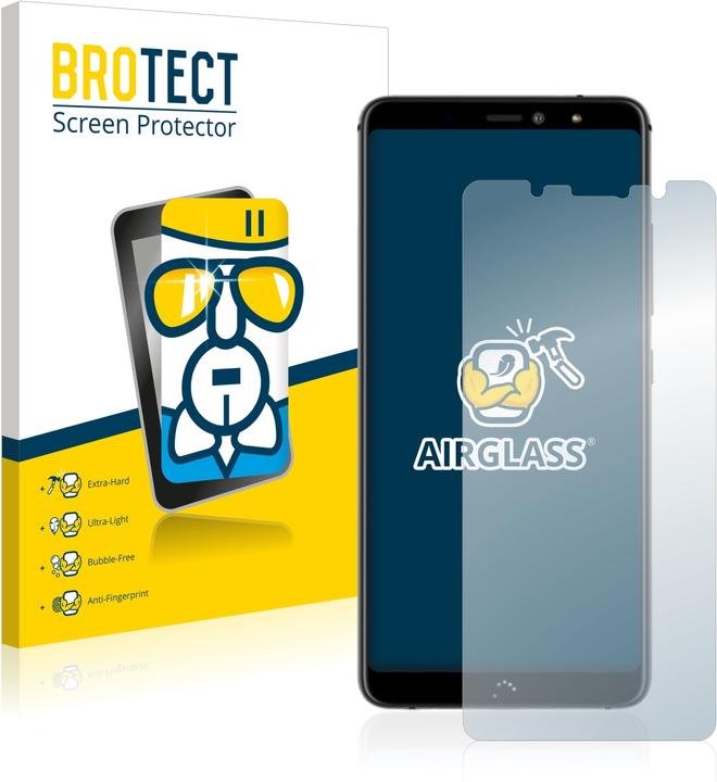 Immagine prodotto BROTECT AirGlass Vetro (1 Pezzo/i, BQ Aquaris X2 Pro)