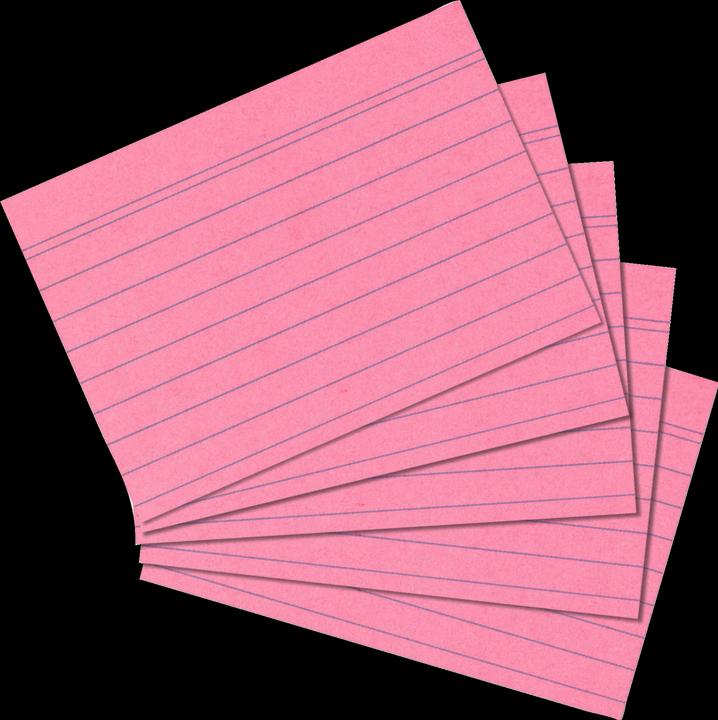 Herlitz Karteikarten, DIN A5, liniert, rot aus Papier, 170 g-qm, holzfrei, Linienfarbe: blau, doppelte (A5, 170 g/m², 100 x)