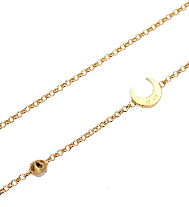 Immagine prodotto Elli Astro, Luna crescente (Argento 925, Pietra lunare, 40 cm)