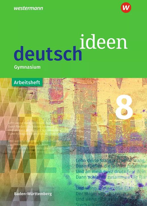 Produktbild deutsch ideen 8. Arbeitsheft. Sekundarstufe 1. Baden-Württemberg (Deutsch, Thomas Rudel, Mareike Hümmer-Fuhr, Gerda Richter, Thomas Epple, Nicole Reed, Torsten Zander, Angela Müller, Alexander Reck, 2018)