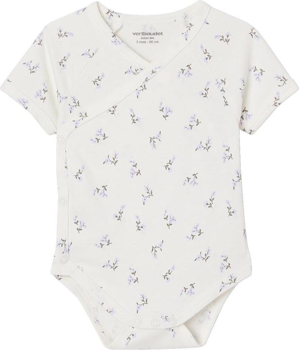 Actual product image Vertbaudet Bio-Kollektion: 5er-Pack Baby Wickelbodys mit kurzen Ärmeln (68)