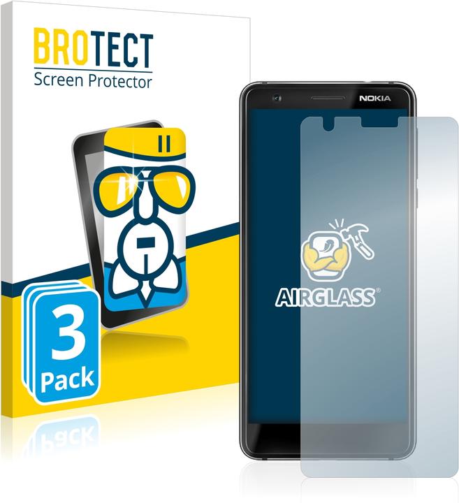 Actual product image BROTECT AirGlass Glass (3 Piece, Nokia 3.1)