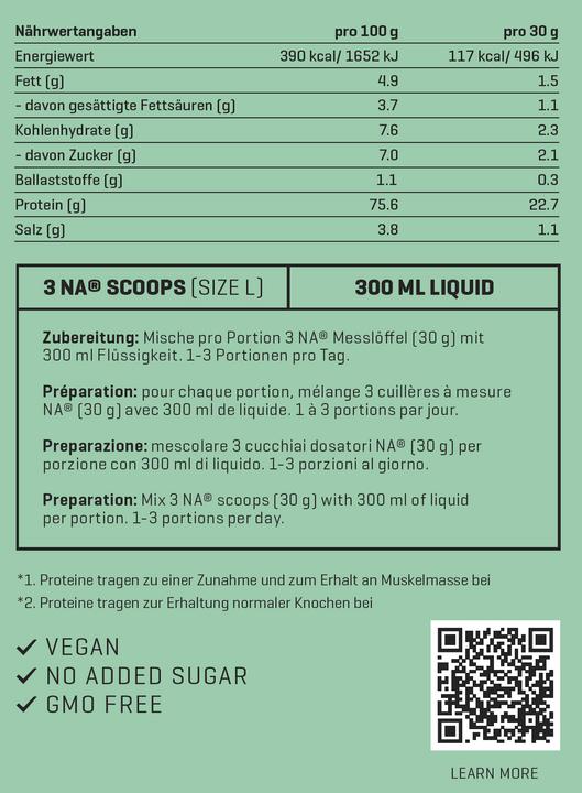 Valori nutrizionali e ingredienti Nutriathletic Plant Protein + EAA (Banana, 1 pz., 800 g)