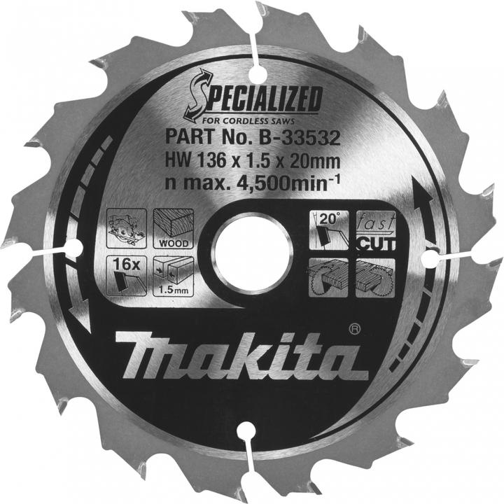 Produktbild Makita SPECIALIZED Kreissägeblatt 136