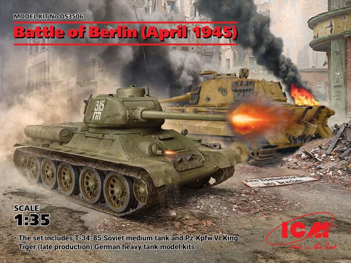 Produktbild ICM Battle of Berlin (April 1945) (T-34-85, King Tiger)