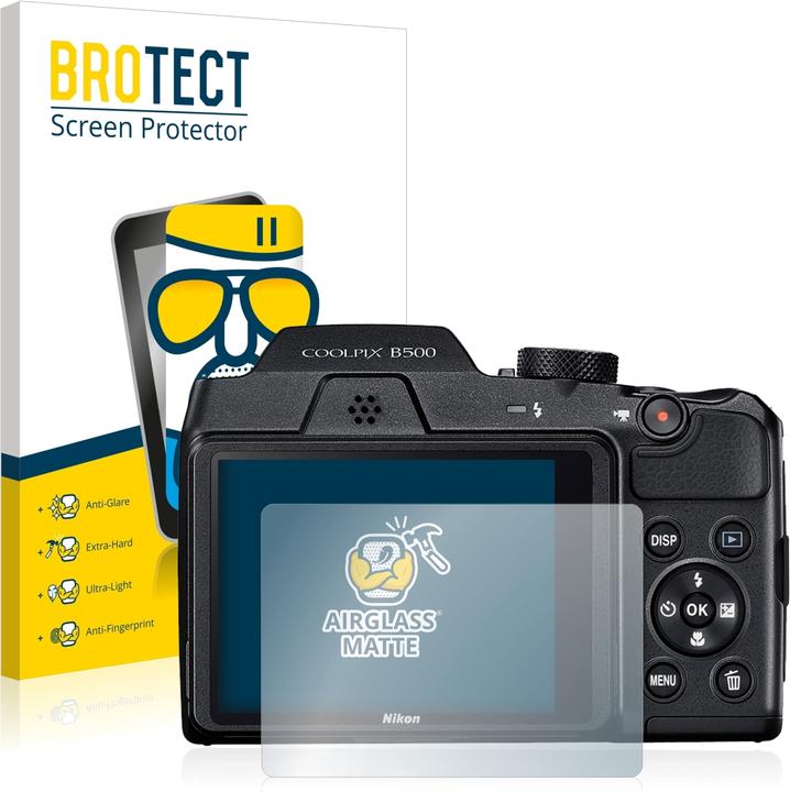 BROTECT AirGlass Panzerglasfolie Matt (Displayschutz, Coolpix B500)