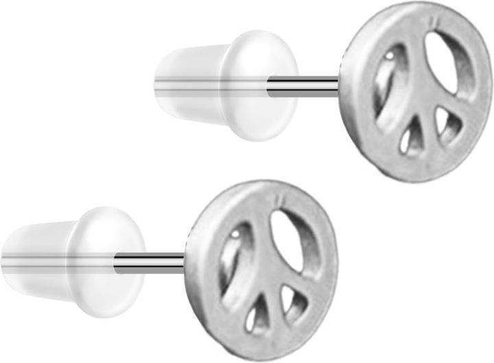Immagine prodotto Star Piercing Ohrstecker silber Peace (senza ottone, Acciaio chirurgico 316L)