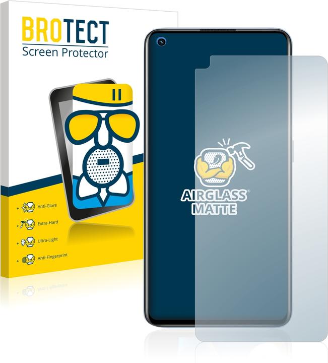 Productafbeelding BROTECT AirGlass Matte kogelwerende glasfolie (1 Stuk, Realme GT Neo 2)