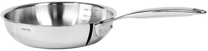Cristel Bratpfanne Castel'Pro Fixe, 22 cm (22 cm, Bratpfanne, Edelstahl)