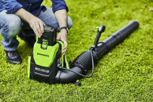 Actual product image Greenworks GD60BPB 60V "DigiPro" (Rechargeable battery operated, Leaf blower)